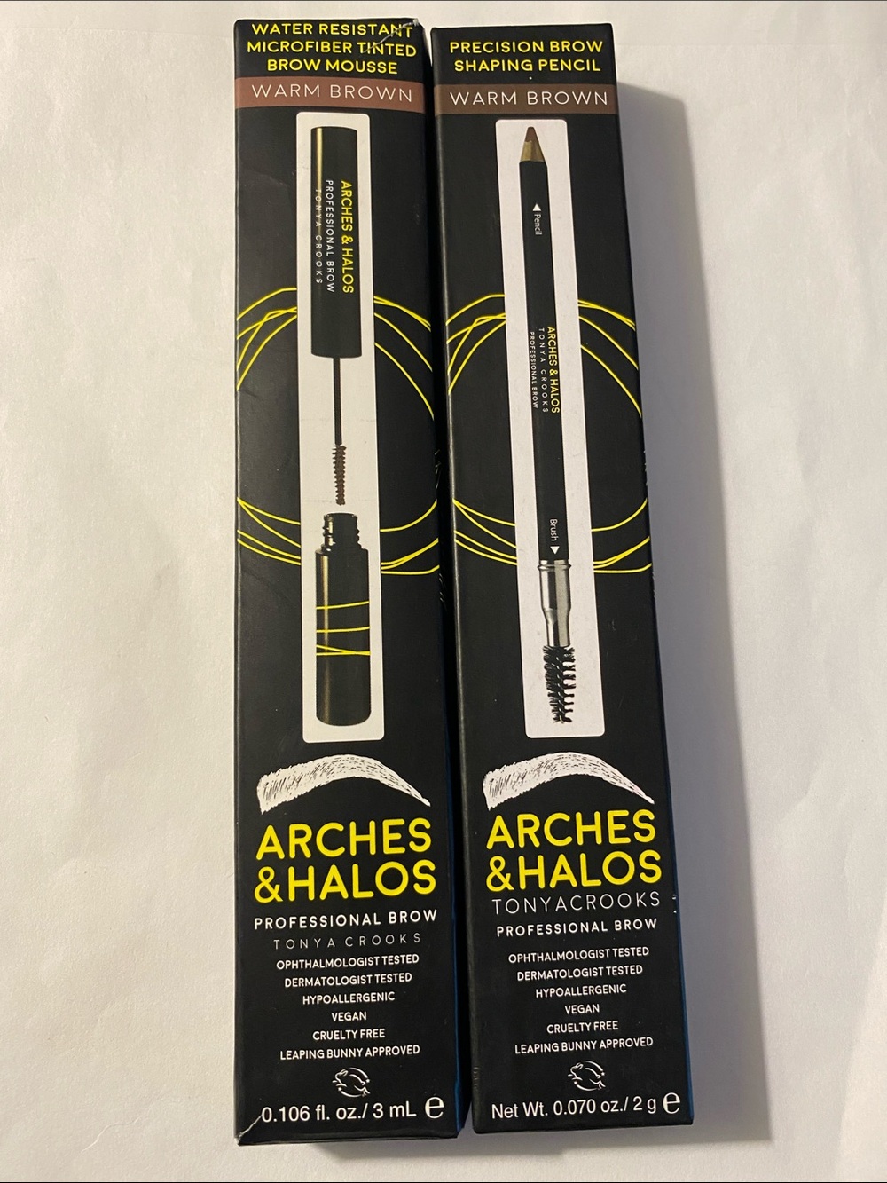 Eyebrow Makeup Arches & Halos Warm Brown Microfiber Brow Mousse Shaping Pencil